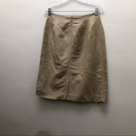 Adolfo Studio Women's Size 10P Tan Knee High Skirt - Picture 2 of 6